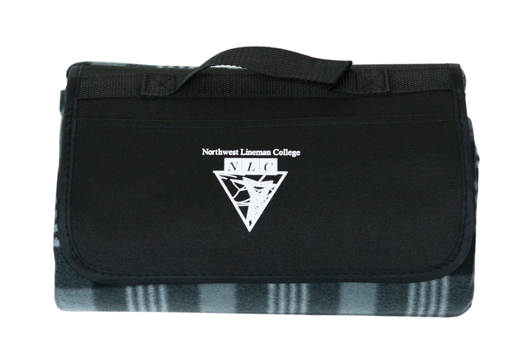 Online - Blanket Rollup Blk Wht Checkered with NLC Logo